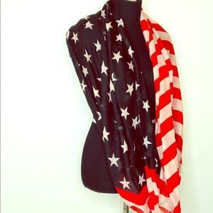 American Flag Infinity Circle Scarf